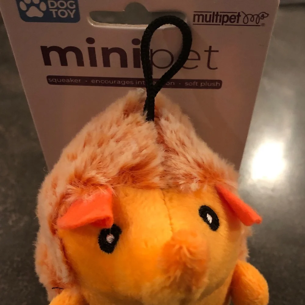 Orange Hedgehog Dog Toy